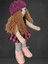 Karamel Rengi Saçlı Oyuncak El Yapımı Bez Bebek Amigurumi 2