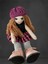 Karamel Rengi Saçlı Oyuncak El Yapımı Bez Bebek Amigurumi 3