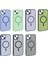 Apple iPhone 14 - Kılıf Magsafe Şarj Özellikli Mat Arka Yüzey Sio Kapak - Koyu Yeşil 3
