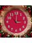 Camsız Ahşap Mini Fosforlu Magenta Pembe Duvar Saati Çap 22 cm 2