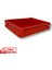 1.Kalite Kırmızı Hamur Pasası 40x30x7.5 cm - Gıdaya Uygun Plastik Kasa Hamur Kasası 7 Litre 1