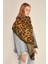 13955 Patchwork Leopar Desenli Yeşil Şal 2