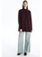 Lcw Modest Dik Yaka Düz Oversize Kadın Triko Tunik 2