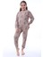%100 Pamuk Ceylan Desenli Garson Boy Kız Çocuk Pijama Takımı 2