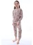 %100 Pamuk Ceylan Desenli Garson Boy Kız Çocuk Pijama Takımı 3