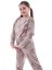 %100 Pamuk Ceylan Desenli Garson Boy Kız Çocuk Pijama Takımı 4