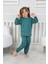 🎄 Yılbaşı Şeker Desenli %100 Pamuk Unisex Çocuk Pijama Takımı 🎄 Yeşil 3
