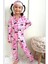 Kuromi Kedi Desenli Kız Çocuk Pijama Takımı - Pembe 1