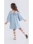 Kız Çocuk Krep Plise Elbise MNK0595 3