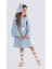 Kız Çocuk Krep Plise Elbise MNK0595 4