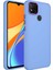 Xiaomi Redmi 9c Kılıf Metal Çerçeve ve Buton Tasarımlı Silikon Zore Luna Kapak-Lila 1
