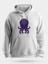 Mor Ahtapot Unisex Kapüşonlu Sweatshirt 1