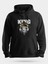 King Taçlı Aslan Unisex Kapüşonlu Sweatshirt Siyah 1