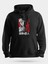 Eren Attack On Titan Kırmızı Unisex Kapüşonlu Sweatshirt Siyah 1