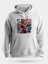 Kaslı Aslan Fitness Unisex Kapüşonlu Sweatshirt Beyaz 1