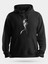 Naruto Yarım Yüz Poz Unisex Kapüşonlu Sweatshirt Siyah 1