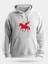 Kırmızı Unicorn Tek Boynuzlu At Unisex Kapüşonlu Sweatshirt 1
