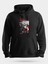 Mikasa Ackerman Attack On Titan Kırmızı Beyaz Unisex Kapüşonlu Sweatshirt Siyah 1