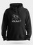 Vokalist Müzik Unisex Kapüşonlu Sweatshirt Siyah 1