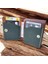 Cy Leather Nexus Trifold Taba Camel Yeşil Hakiki Deri Unisex El Yapımı Cüzdan 2