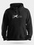 Köpek Dostum Kalp Atışı Siyah Unisex Kapüşonlu Sweatshirt 1