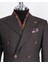Italyan Stil Slim Fit Çizgili Kruvaze Ceket Pantolon Takım Elbise Kahverengi T13194 2