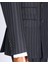 Italyan Stil Slim Fit Çizgili Kruvaze Ceket Pantolon Takım Elbise Siyah T13491 4