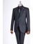 Italyan Stil Slim Fit Ceket Yelek Pantolon Takım Elbise Siyah T13056 1