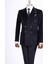 Italyan Stil Slim Fit Kadife Kruvaze Tek Ceket Siyah T13451 1