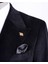 Italyan Stil Slim Fit Kadife Kruvaze Tek Ceket Siyah T13451 3