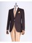 Italyan Stil Slim Fit Sivri Yaka Erkek Ceket Kahverengi T13237 1