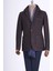 Italyan Stil Slim Fit Kaşe Spor Tek Ceket Erkek Kahverengi T13545 3