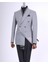 Italyan Stil Slim Fit Kruvaze Sivri Yaka Erkek Ceket Gri T13296 1