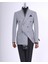 Italyan Stil Slim Fit Kruvaze Sivri Yaka Erkek Ceket Gri T13296 3