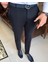 Italyan Stil Slim Fit Erkek Kumaş Pantolon Lacivert T11522 2