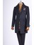 Italyan Stil Slim Fit Sivri Yaka Yün Karışımlı Kaşe Erkek Kaban Antrasit T13444 1