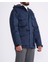 Italyan Stil Slim Fit Kapüşonlu Safari Mont Lacivert T10244 1