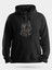 Roket Rakun Siyah Unisex Kapüşonlu Sweatshirt 1