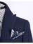 Italyan Stil Slim Fit Sivri Yaka Yün Karışımlı Kaşe Erkek Kaban Lacivert T13442 3