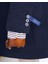 Italyan Stil Slim Fit Sivri Yaka Yün Karışımlı Kaşe Erkek Kaban Lacivert T13442 5