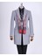 Italyan Stil Slim Fit Sivri Yaka Yün Karışımlı Kaşe Erkek Kaban Gri T13365 3