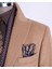 Italyan Stil Slim Fit Sivri Yaka Yün Karışımlı Kaşe Erkek Kaban Camel T13447 5