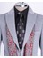 Italyan Stil Slim Fit Sivri Yaka Yün Karışımlı Kaşe Erkek Kaban Gri T13365 2