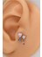 Gümüş Renk 8 mm Ikili Kalp Piercing Tragus Helix Kıkırdak 1