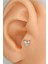 Gümüş Renk 8 mm Taşlı Hologramlı Minimal Kelebek Piercing Tragus Helix Kıkırdak 1