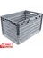 1.Kalite Delikli Gri Plastik Kasa 60x40x32 cm - Kokusuz Sağlam Plastik Sepet 65 Litre 1