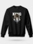 King Taçlı Aslan Siyah Unisex Regular Sweatshirt 1