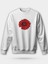 Kırmızı Gerbera Çiçek Unisex Regular Sweatshirt 1