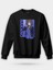 Miku Nakano Mavi One Piece Siyah Unisex Regular Sweatshirt 1