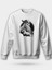 Odin ve Kuzgun Mitoloji Beyaz Unisex Regular Sweatshirt 1